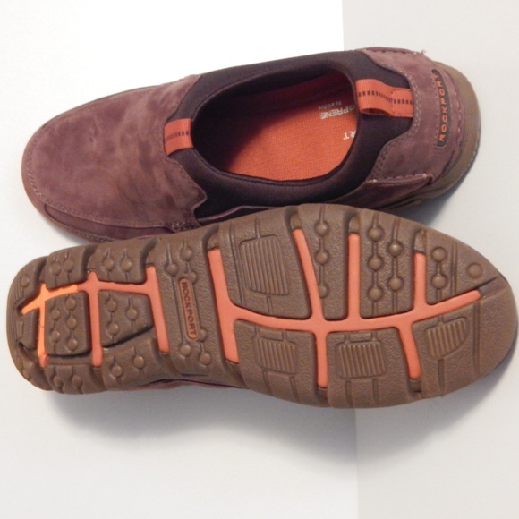 NWT Rockport shoes 9.5 casual brown New Slip on suede leather DISCOUNT SHIPPING!